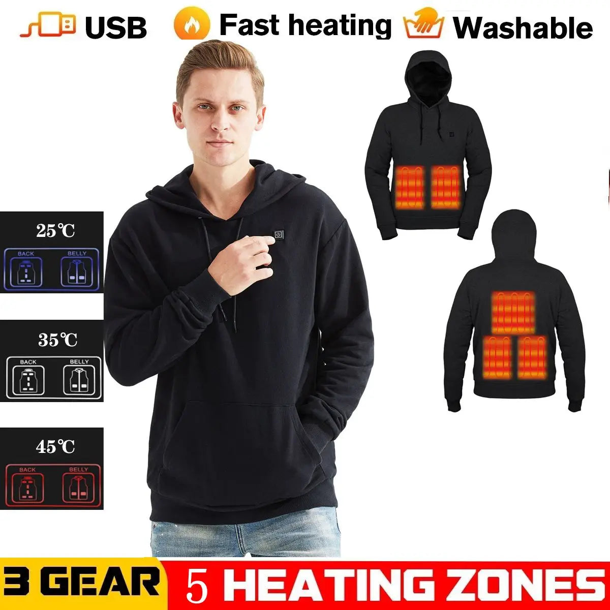 HeatPro® Heated Hoodie - Unisex